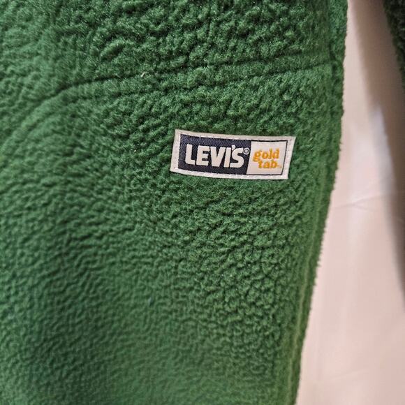 Levi's Gold Tab Men's Green Sherpa Jacket Oversized XL - Picture 4 of 10